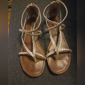 Steve Madden Gold Braided Sandals